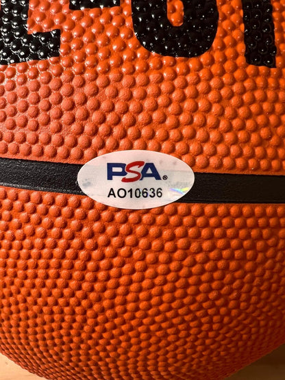 Donovan Clingan Signed Basketball PSA/DNA Autographed UCONN Huskies Portland Tra