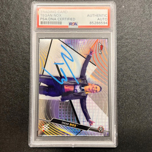 2020 Topps Finest NXT #94 Tegan Nox Signed Card PSA/DNA Slabbed AUTO WWE RC