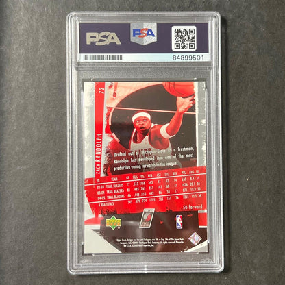 2005-06 Upper Deck Slam #72 Zach Randolph signed Card Auto PSA/DNA Slabbed Trail