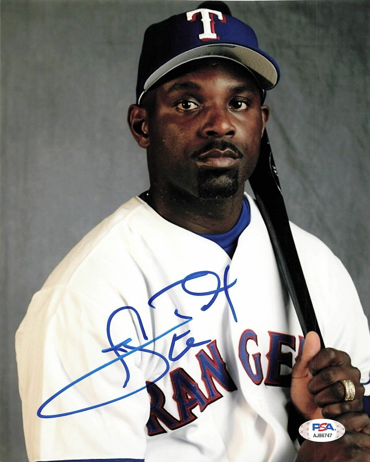 CARL EVERETT signed 8x10 photo PSA/DNA Texas Rangers Autographed