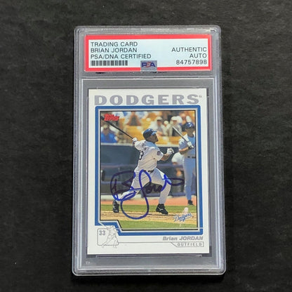 2004 Topps #146 Brian Jordan  Signed Card PSA Slabbed Auto Dodgers