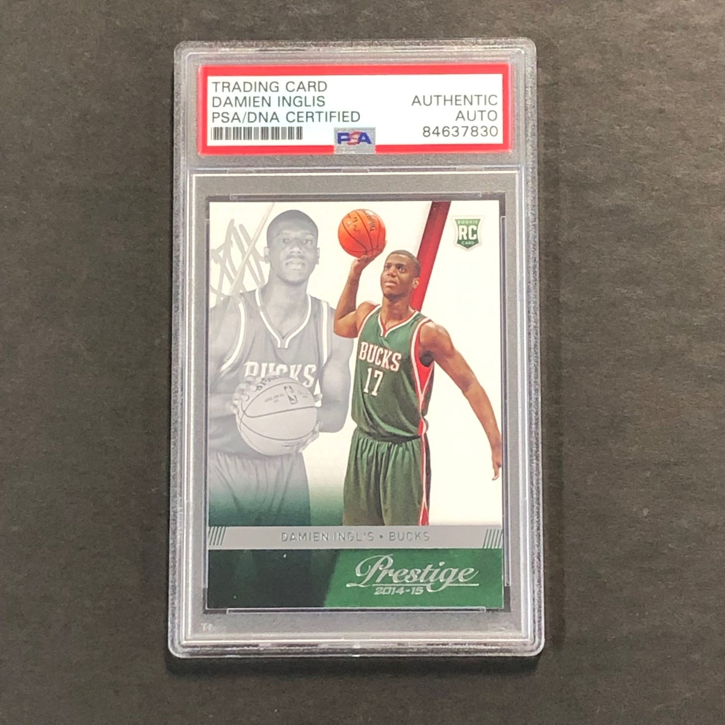 2014-15 Panini Prestige #186 DAMIEN INGLIS Signed Card AUTO PSA Slabbed RC Bucks
