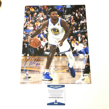 Jordan Bell signed 11x14 photo BAS Beckett Golden State Warriors Autographed