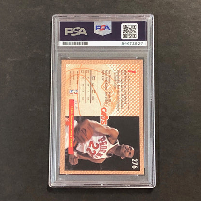 1992-93 Fleer Slam Dunk #276 Larry Nance Signed Card AUTO 10 PSA Slabbed Cavalie