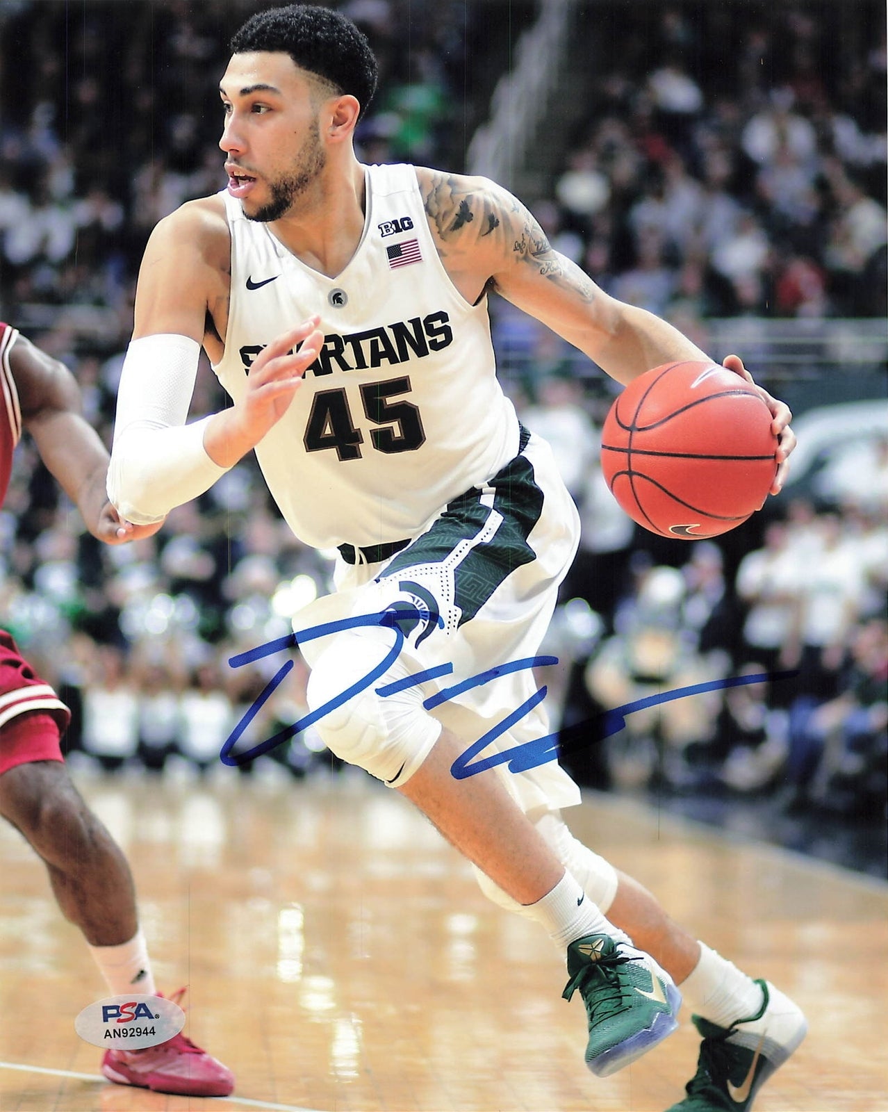 Denzel Valentine signed 8x10 photo PSA/DNA Michigan State Autographed