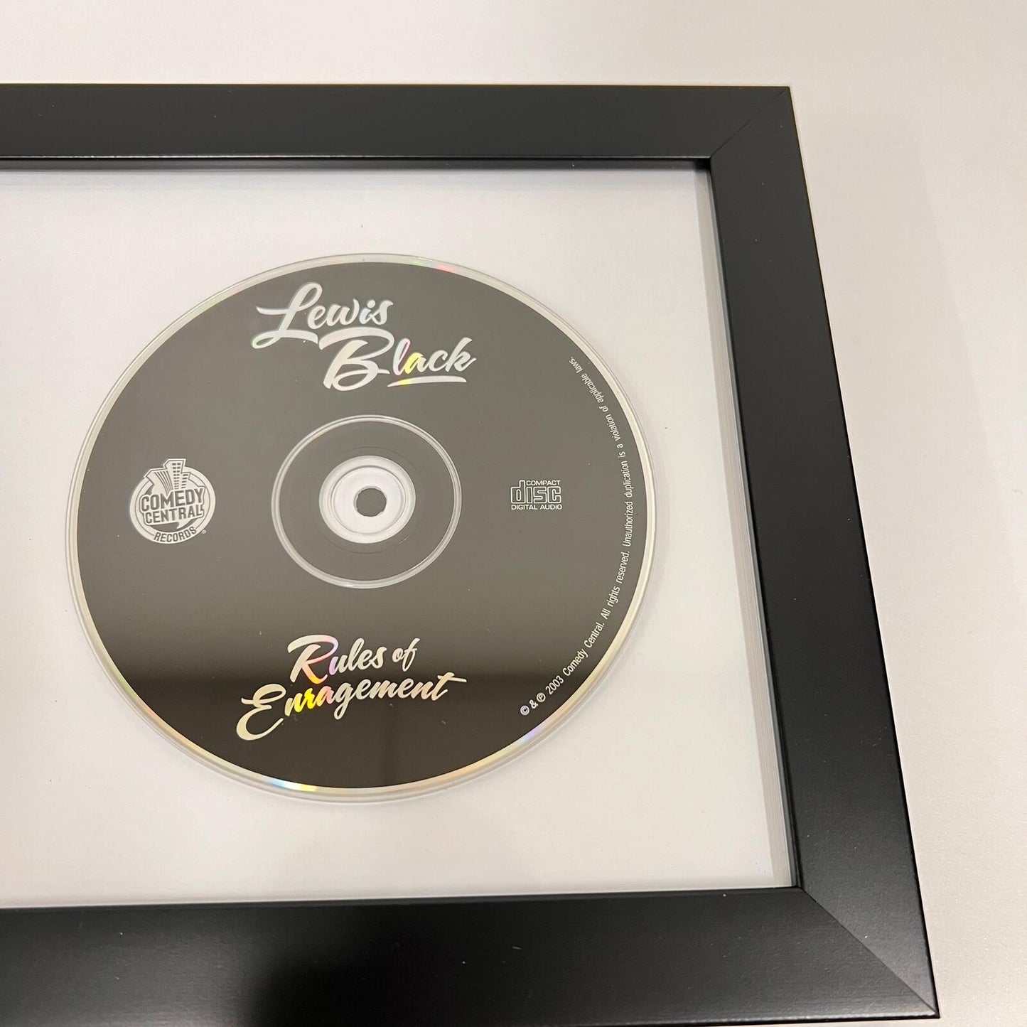 Lewis Black Signed Rules of Enragement Album CD Cover Framed PSA/DNA Autographed