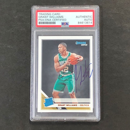 2019-20 Panini-Donruss #221 Grant Williams Signed Card AUTO PSA/DNA Slabbed RC C