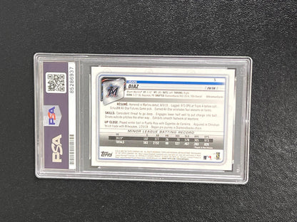 2020 Topps Bowman RC #5 Isan Diaz Signed Card PSA/DNA Authenticated Slabbed AUTO