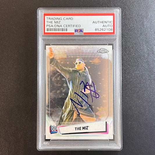 2021 Topps Chrome #44 The Miz Signed Card PSA AUTO Slabbed WWE