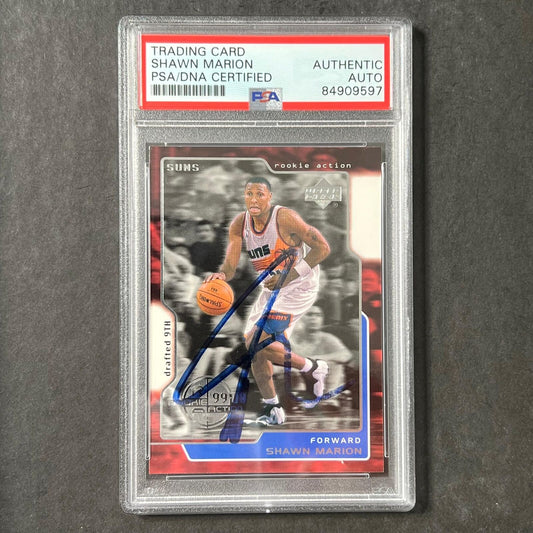 1999-00 Upper Deck Rookie Action #324 Shawn Marion Signed AUTO PSA/DNA Slabbed S