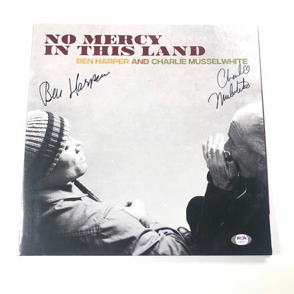 Ben Harper & Charlie Musselwhite signed No Mercy in This Land Vinyl PSA/DNA Albu