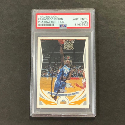 2004-05 Topps #165 Francisco Elson Signed AUTO PSA Slabbed Nuggets