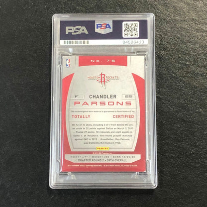 2013-14 Totally Certified Materials #75 Chandler Parsons Signed Relic Card AUTO
