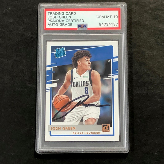 2020-21 Panini Donruss #234 Josh Green Signed Card AUTO 10 PSA Slabbed RC Maveri