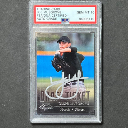 2011 Playoff Contenders #DT99 Joe Musgrove Signed Rookie Card PSA Slabbed Auto G