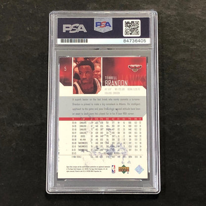 2003-04 Upper Deck #5 Terrell Brandon Signed Card AUTO PSA/DNA Slabbed Timberwol