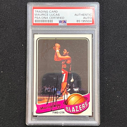 1979-80 Topps #26 Maurice Lucas Signed Card AUTO PSA/DNA Slabbed Blazers