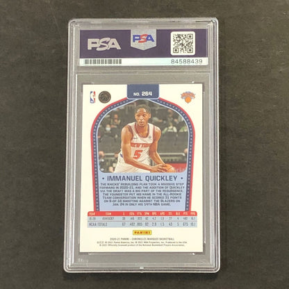 2020-21 Panini Chronicles Marquee #264 IMMANUEL QUICKLEY Signed Card AUTO PSA Sl