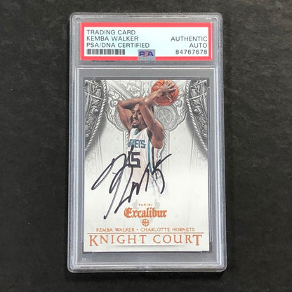 2014-15 Panini Excalibur #29 Kemba Walker Signed Card AUTO PSA Slabbed Hornets