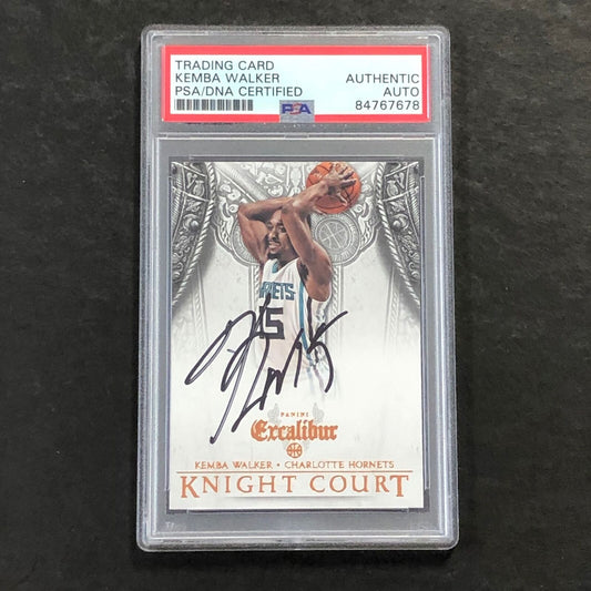 2014-15 Panini Excalibur #29 Kemba Walker Signed Card AUTO PSA Slabbed Hornets