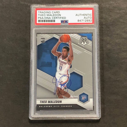 2020-21 Panini Mosaic #218 Theo Maledon Signed Card AUTO PSA Slabbed RC