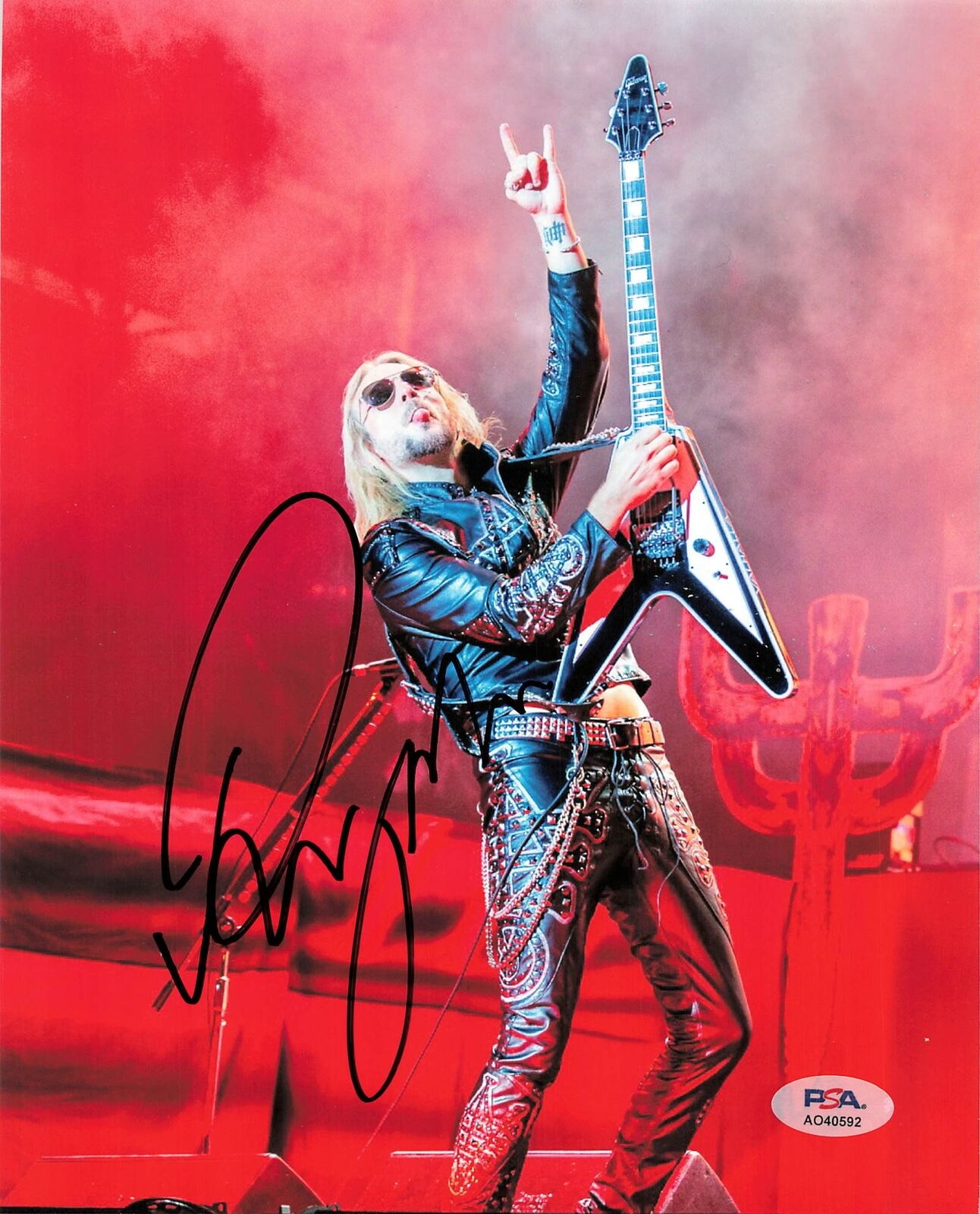 Richie Faulkner of Judas Priest signed 8x10 photo PSA/DNA Autographed