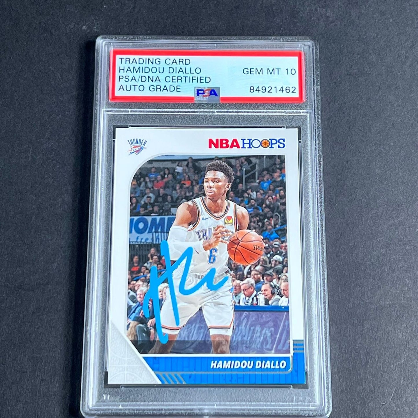 2019-2020 Panini NBA Hoops #131 Hamidou Diallo Signed Card AUTO PSA Slabbed RC T