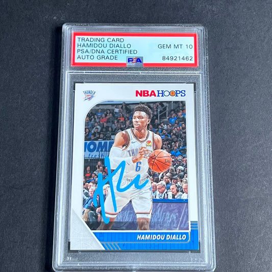 2019-2020 Panini NBA Hoops #131 Hamidou Diallo Signed Card AUTO PSA Slabbed RC T