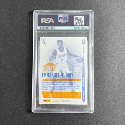 2015-16 Panini Prestige #40 Emmanuel Mudiay Signed Card AUTO PSA Slabbed Nuggets