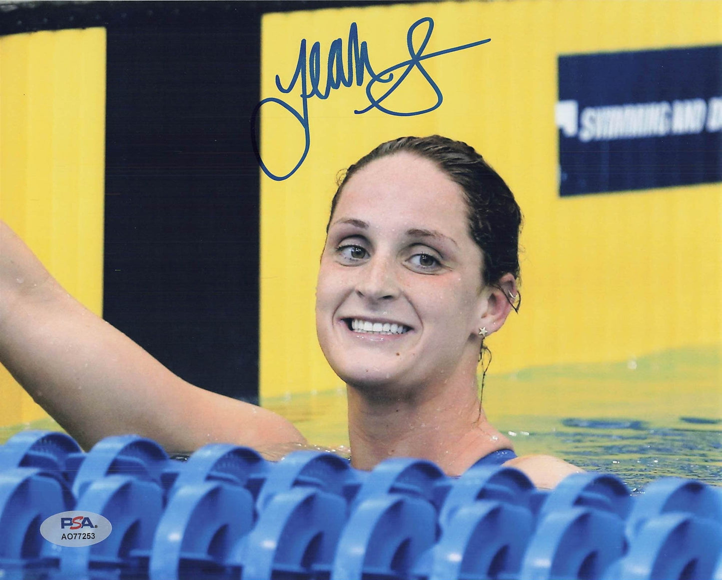 Leah Smith signed 8x10 photo PSA/DNA Autographed Swimming