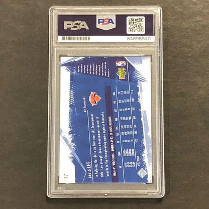 2005-06 Upper Deck Slam #97 David Lee Signed Card AUTO PSA Slabbed