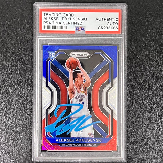 2020-21 Panini Prizm #264 Aleksej Pokusevski Signed Card AUTO PSA Slabbed RC Thu