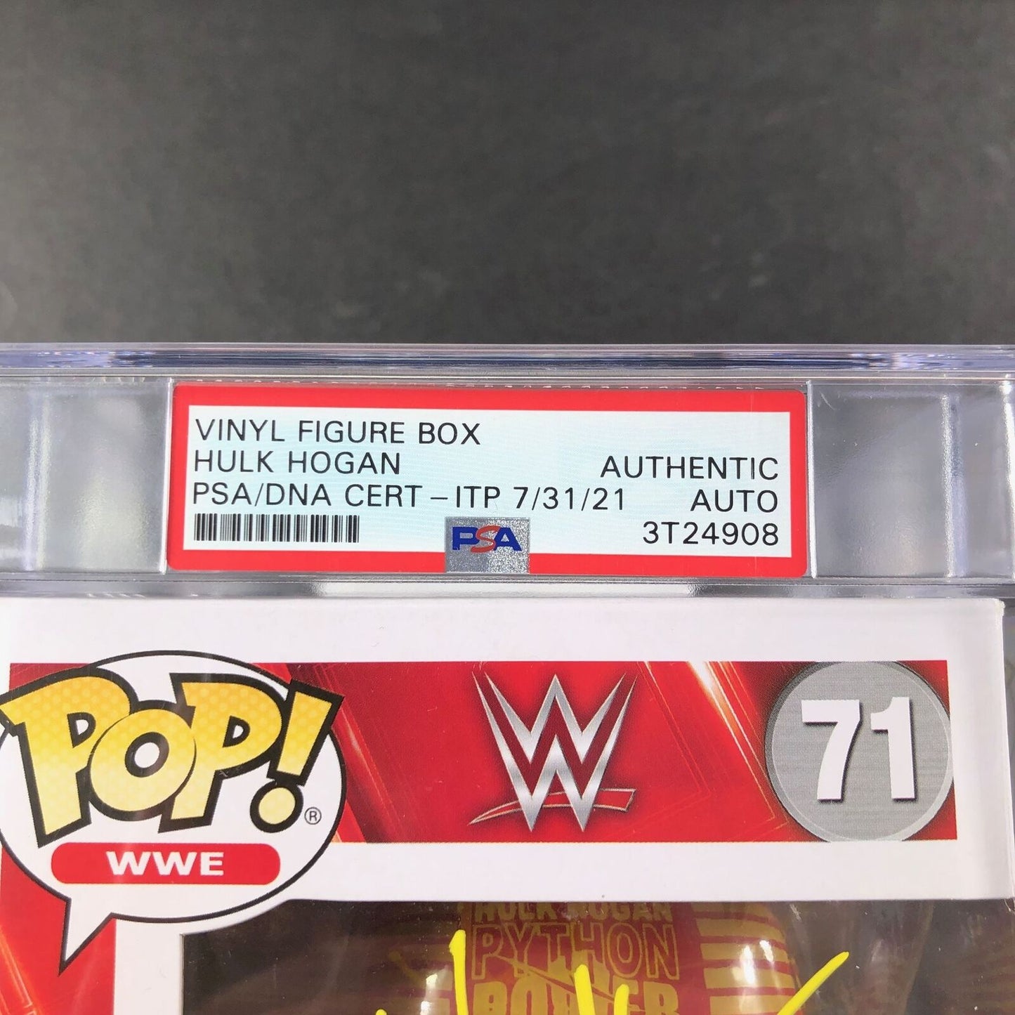 Hulk Hogan Signed Funko Pop #71 PSA/DNA Encapsulated Autographed WWE Tristar