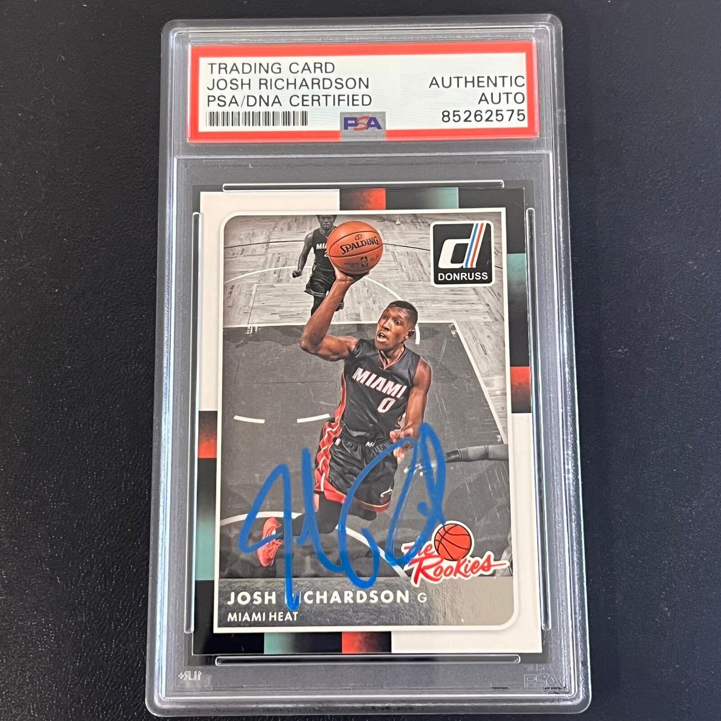 2015-16 Panini The Rookies #2 Josh Richardson Signed Card AUTO PSA Slabbed Heat