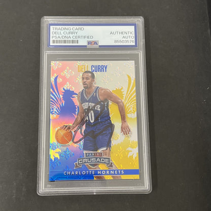 2013-14 Panini Crusade #33 Dell Curry signed card PSA Charlotte Hornets
