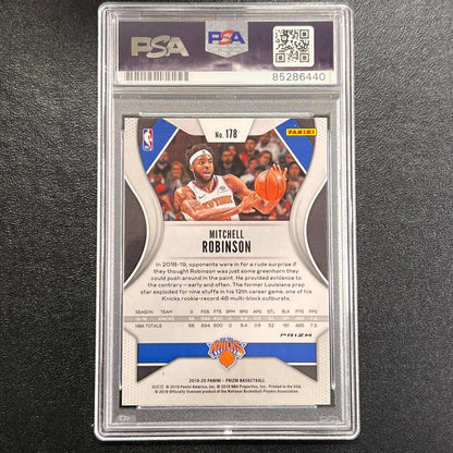 2019-20 Panini Prizm #178 Mitchell Robinson Signed Card AUTO 10 PSA Slabbed Knic