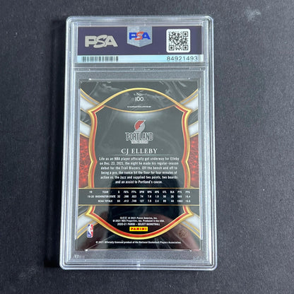2020-21 Panini Select #100 C.J. Elleby Signed Card PSA 10 Slabbed Trailblazers