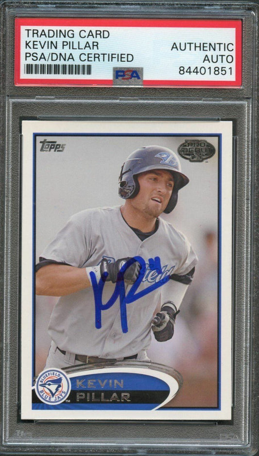 2012 Topps Pro Debut #49 Kevin Pillar Signed Card PSA Slabbed Auto Mets