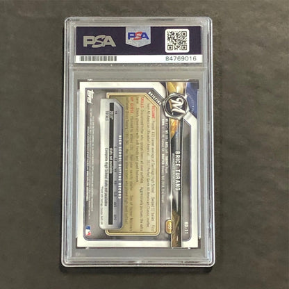 2018 Topps #BD-11 Brice Turang Signed Card AUTO PSA Slabbed Brewers