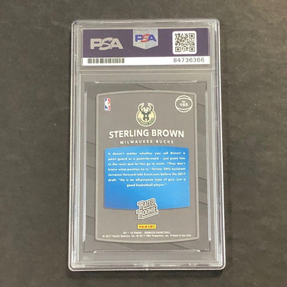 2017-18 Donruss Rated Rookie #165 Sterling Brown Signed Card PSA/DNA Slabbed RC