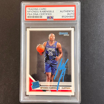2019-20 Panini Donruss #225 Mfiondu Kabengele Signed Card AUTO PSA Slabbed Clipp
