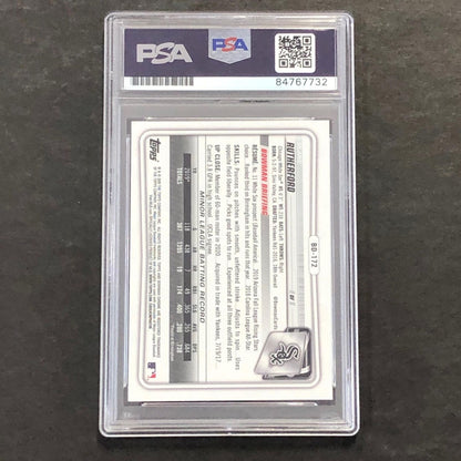 2020 Bowman Draft #BD-172 Blake Rutherford Signed Card PSA Slabbed Auto White So