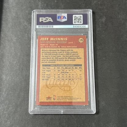 1999-00 Fleer Tradition #170 Jeff McInnis Signed Card AUTO PSA Slabbed Clippers