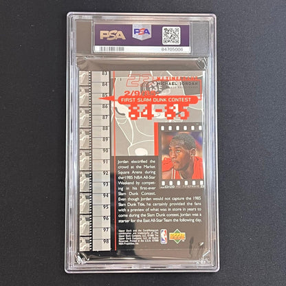 1999 Upper Deck MJ Retires Jumbo-84/85 Time Frame #1 Michael Jordan PSA EX MT 6