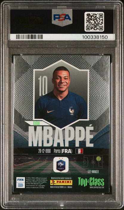 2024 Panini Top Class Holo Giants Kylian Mbappe Signed Card PSA Real Madrid Auth