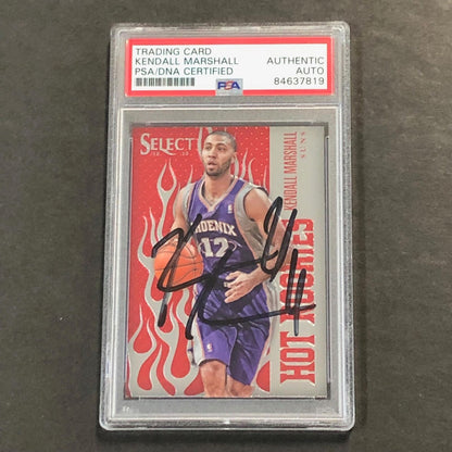 2012-13 Panini Select #22 Kendall Marshall Signed Card AUTO PSA Slabbed RC Suns