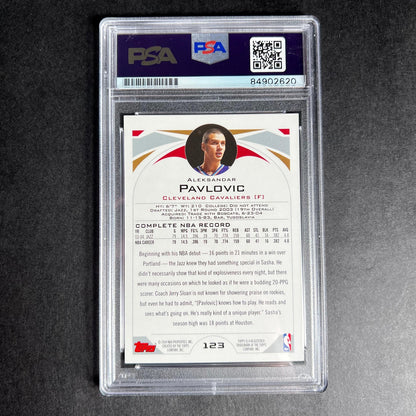 2004-05 Topps #123 Aleksandar Pavlovic Signed Card AUTO PSA Slabbed Cavaliers