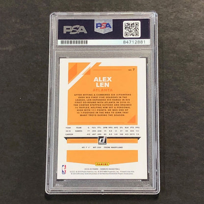 2019-20 Panini Donruss Basketball #7 Alex Len Signed Card AUTO PSA Slabbed Hawks