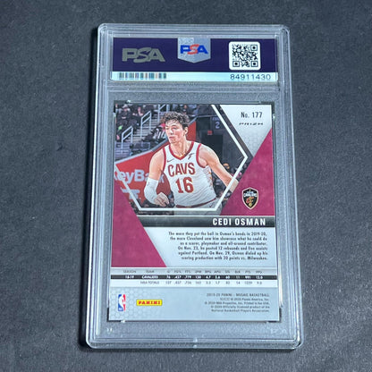 2019-20 Panini Mosaic #177 Cedi Osman Signed Card AUTO 10 PSA Slabbed Cavaliers