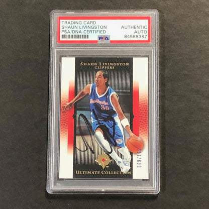 2005-06 Ultimate Collection #55 Shaun Livingston Signed Card AUTO PSA Slabbed Cl